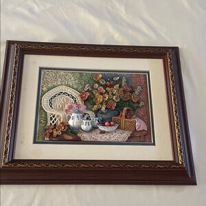 Framed Floral Still Life Art